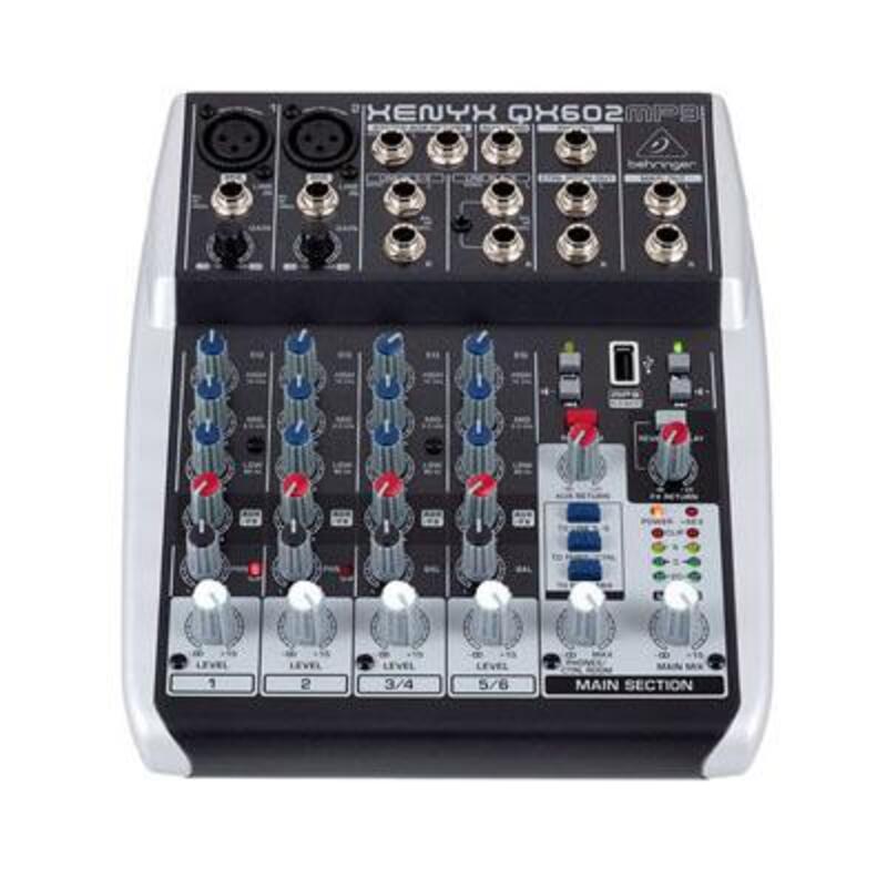 Mixer Behringer Xenyx QX602MP3 - Thiết bị âm thanh chuyên nghiệp cho phòng thu và sân khấu