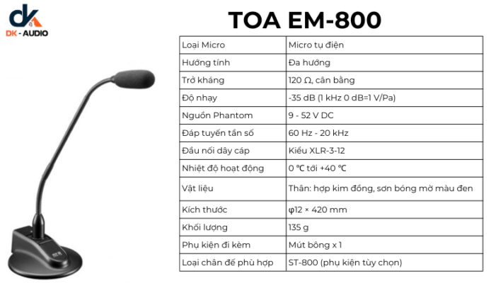 Micro hội nghị TOA EM-800
